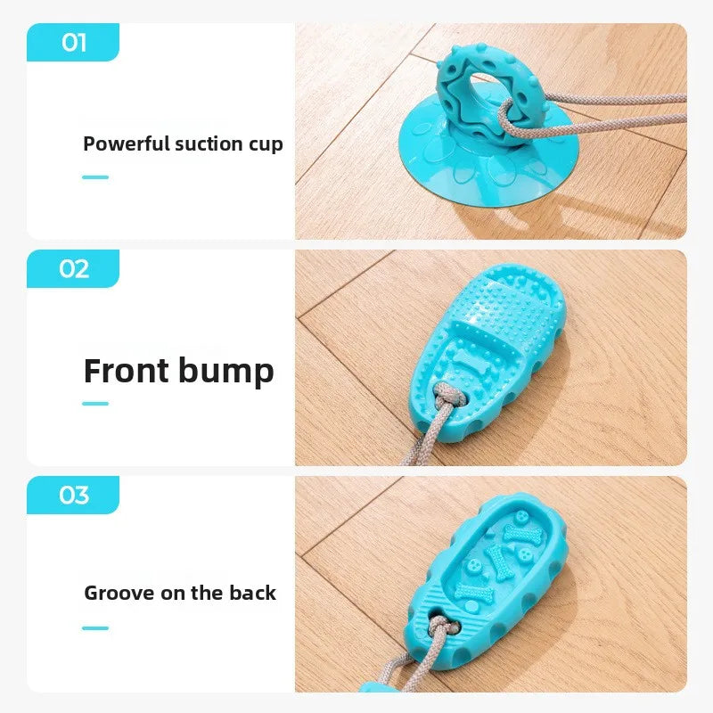 Dog Toys, Suction Cup Slippers, Bite Resistant, Grinding Teeth, Leakage Ball, Relieve Boredom, Self Pleasure, Consume Physical