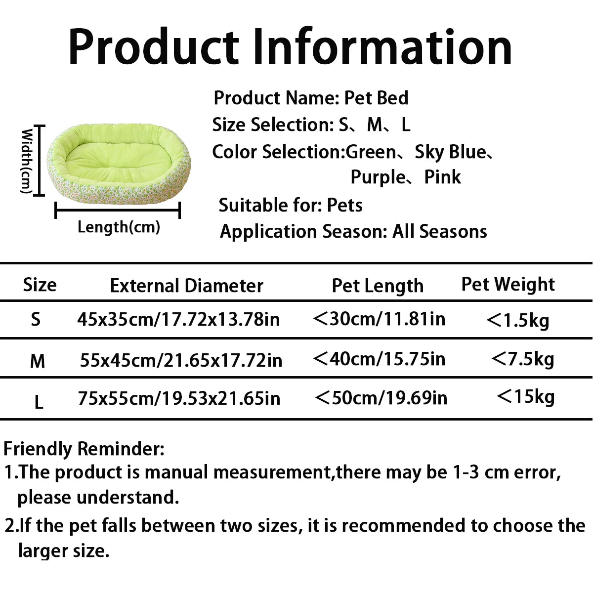 All Seaasons Dog Bed for French Bulldog Chihuahua Four Color Soft Cat Bed Flower Dog Pad Sleeping Kitty Pad Cute Pet Bed for Dog