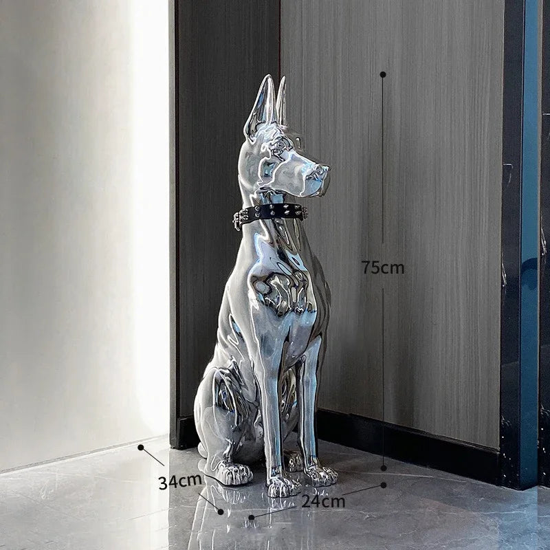 Dog Sculptures Statue Large Luxury Creative Figurines Modern Nordic Figurine Living Room Sculpture Sofa Beside Home Decoration