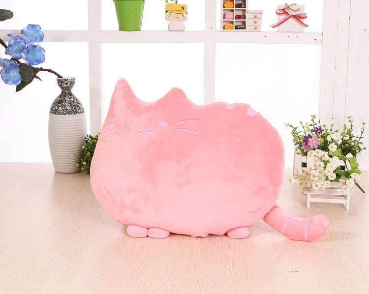 Creative Sofa Cushion Cat Pillow Cotton Biscuit Plush Animal Doll Kids Toys Cute Houseware Decoration Halloween Gifts