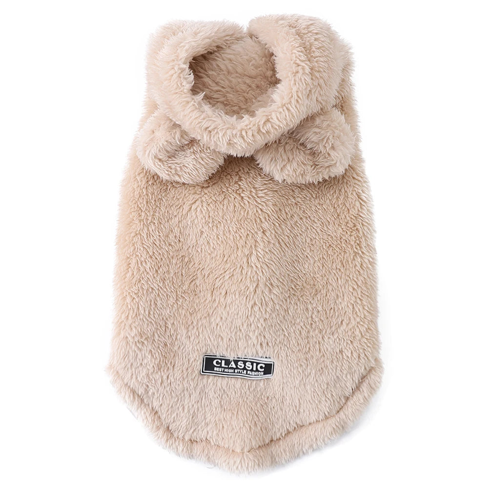 Winter Warm Cat Hoodie Cute Cozy Pet Outfits Rabbit Ears Pets Clothes For Small Medium Dogs Cats Puppy Kitty Soft Sphynx Coat