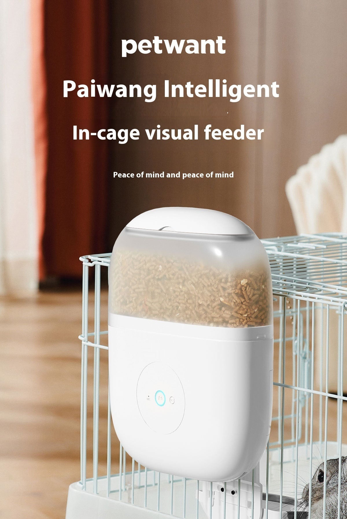 Automatic Pet Feeder Hamster Remote Surveillance Camera Rabbit Totoro Feeding Machine